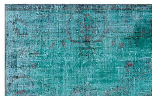 Atina Turquoise Vintage Wool Handmade Area Rug 5'10" x 9'0"