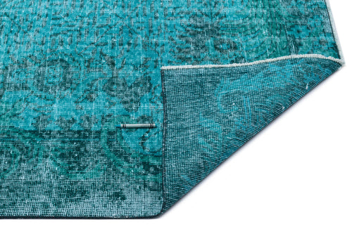 Atina Turquoise Vintage Wool Handmade Area Rug 5'7" x 8'7"