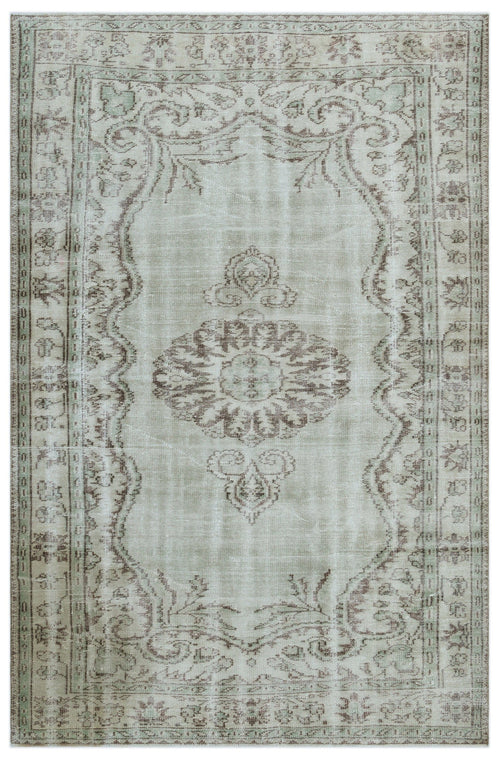 Atina Blue Vintage Wool Handmade Area Rug 5'9" x 8'11"