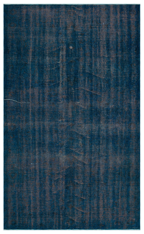 Atina Blue Vintage Wool Handmade Area Rug 4'11" x 9'2"