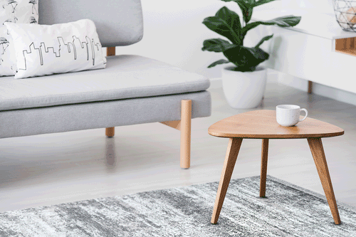 Modern Cotton Area Rug – Grey Machine Made Rug | Washable Non Slip Flatweave Carpet