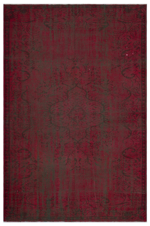 Atina Red Vintage Wool Handmade Area Rug 5'11" x 8'9"