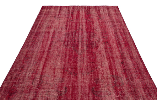 Atina Red Vintage Wool Handmade Area Rug 6'2" x 10'1"