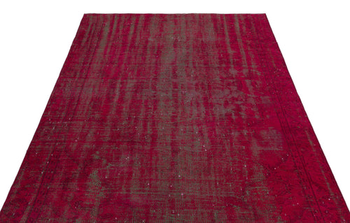 Atina Red Vintage Wool Handmade Area Rug 4'11" x 9'4"