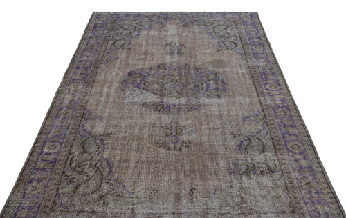 Atina Grey Vintage Wool Handmade Area Rug 5'7" x 8'10"