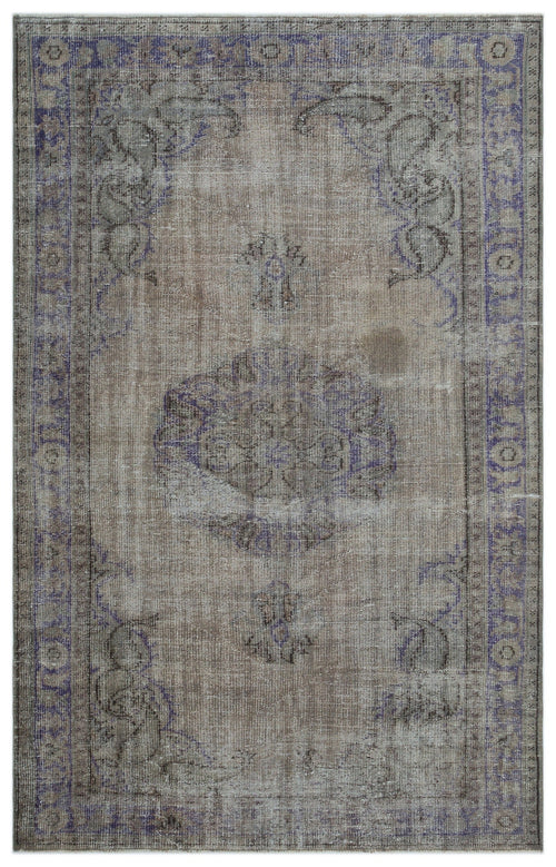 Atina Grey Vintage Wool Handmade Area Rug 5'7" x 8'10"