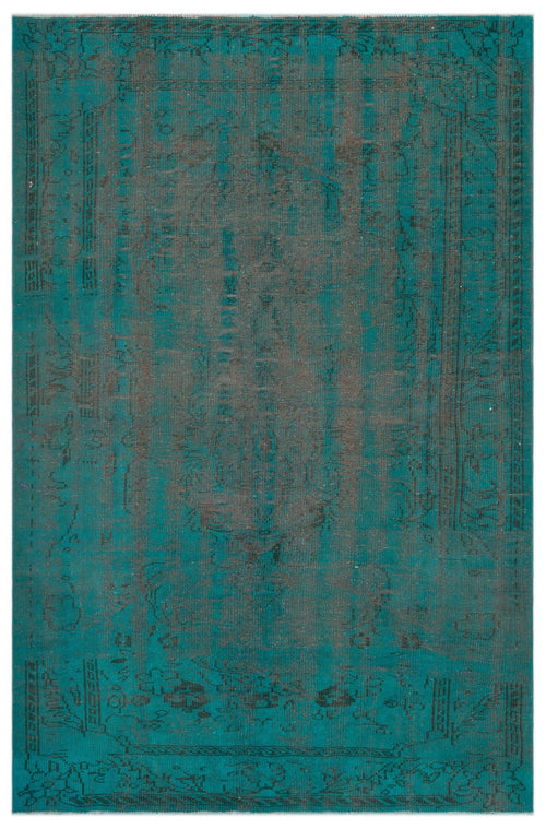 Atina Turquoise Vintage Wool Handmade Area Rug 5'10" x 8'6"