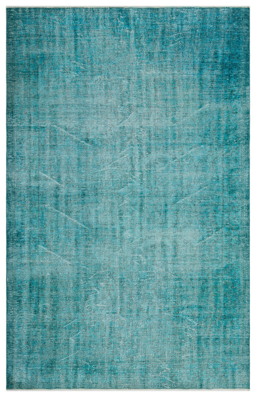 Atina Turquoise Vintage Wool Handmade Area Rug 6'0" x 9'6"