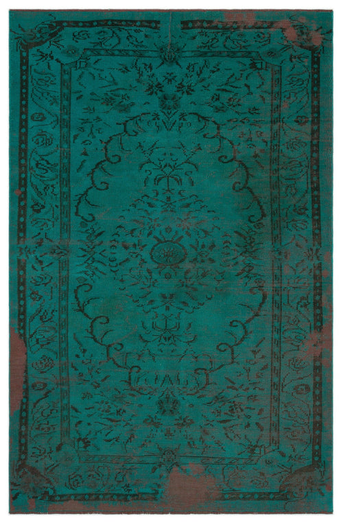 Atina Turquoise Vintage Wool Handmade Area Rug 5'0" x 9'4"