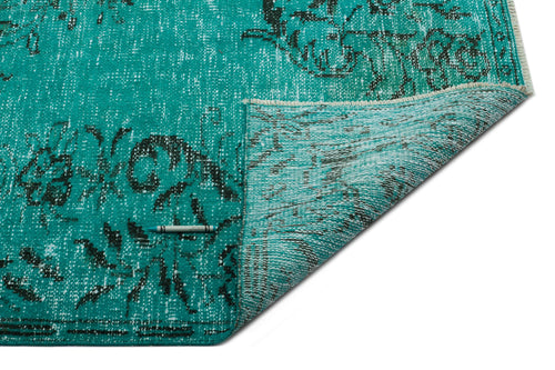 Atina Turquoise Vintage Wool Handmade Area Rug 5'8" x 8'10"