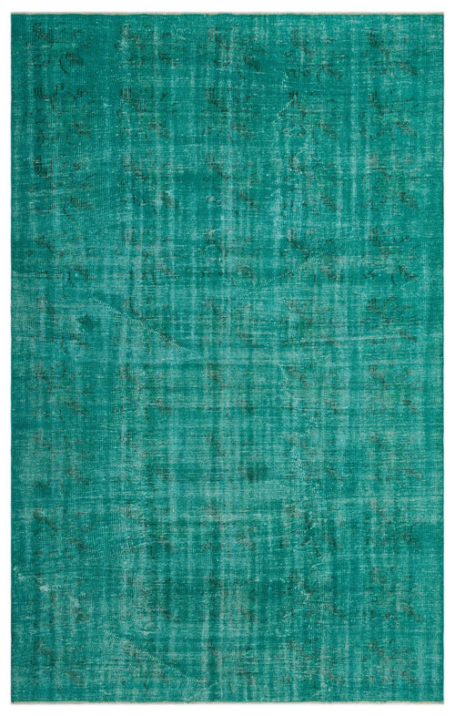 Atina Turquoise Vintage Wool Handmade Area Rug 6'1" x 9'7"