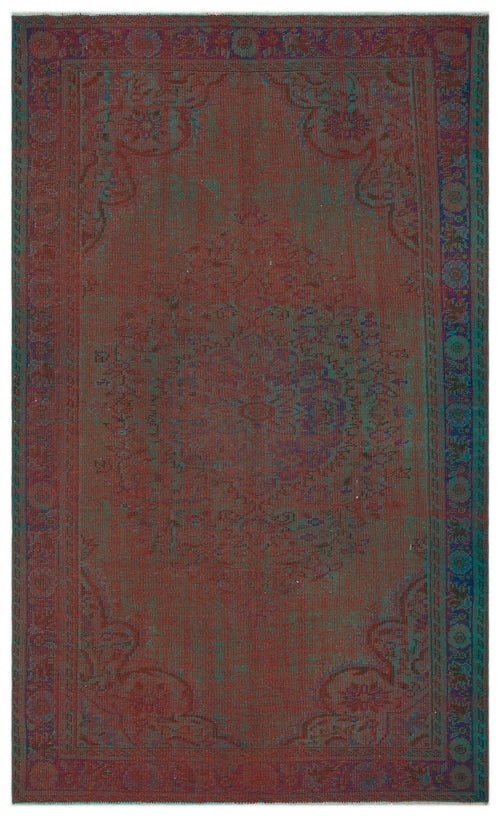 Atina Brown Vintage Wool Handmade Area Rug 5'7" x 8'11"