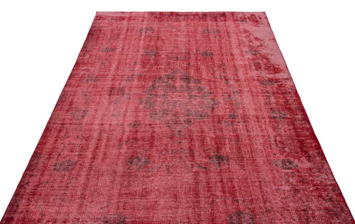 Atina Red Vintage Wool Handmade Area Rug 4'1" x 10'10"