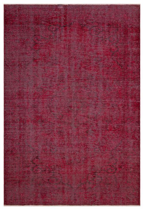 Atina Red Vintage Wool Handmade Area Rug 6'0" x 8'10"