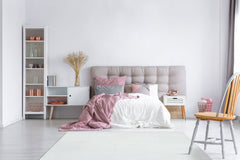 Modern Machine Made Rug - White Area Rug | Dustproof Washable Non Slip Flatweave Carpet