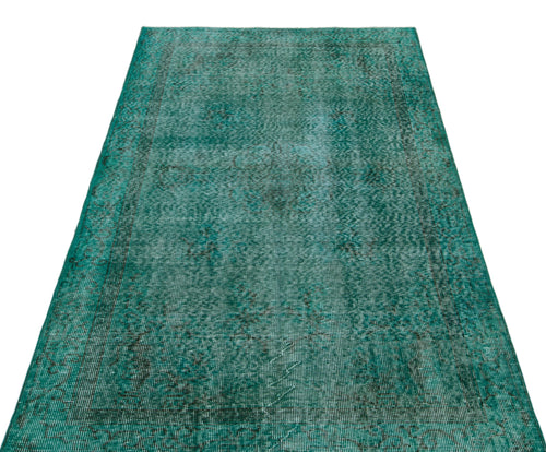 Atina Turquoise Vintage Wool Handmade Area Rug 3'9" x 6'9"