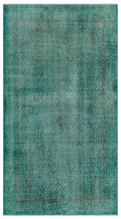 Atina Turquoise Vintage Wool Handmade Area Rug 3'9" x 6'9"