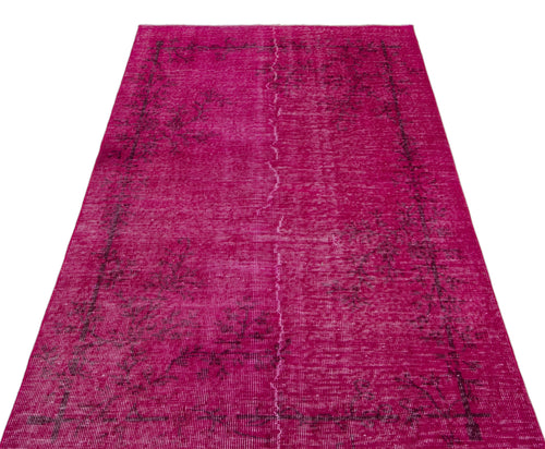Atina Pink Vintage Wool Handmade Area Rug 3'9" x 7'0"