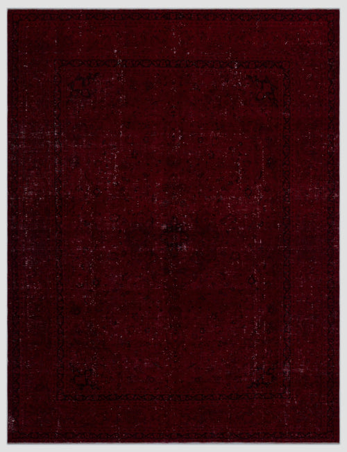 Epir Red Vintage Wool Handmade Area Rug 9'5" x 12'4"