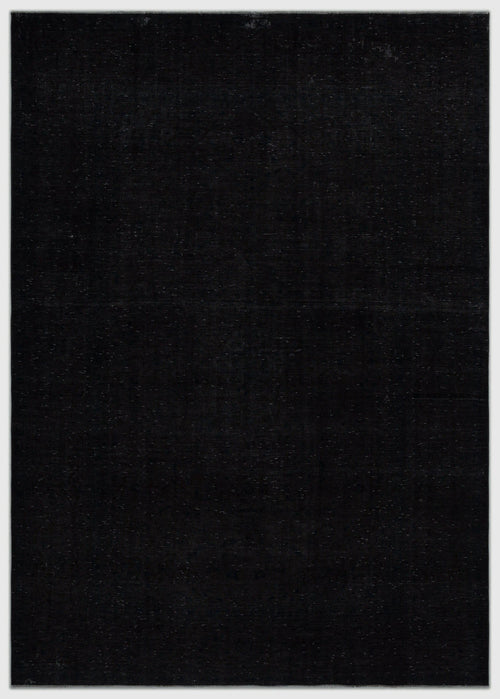 Epir Black Vintage Wool Handmade Area Rug 7'5" x 10'6"