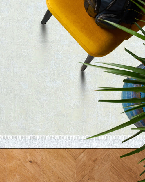 Costa Mesa White Modern Machine Made Area Rug