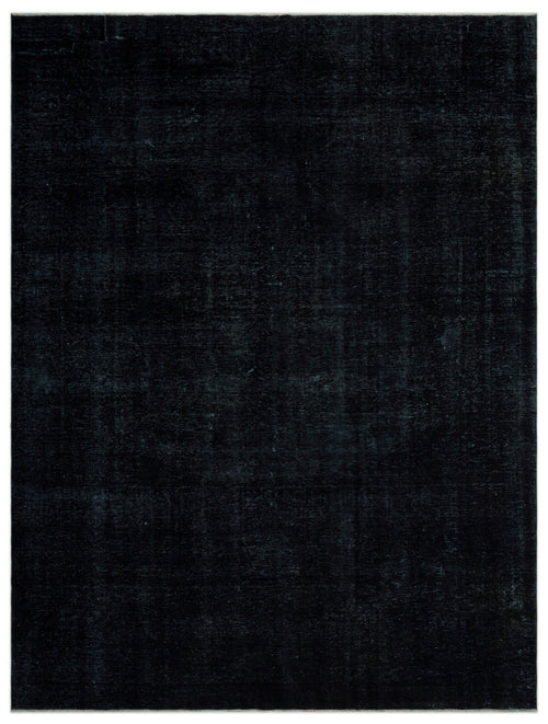 Epir Black Vintage Wool Handmade Area Rug 10'1" x 13'5"