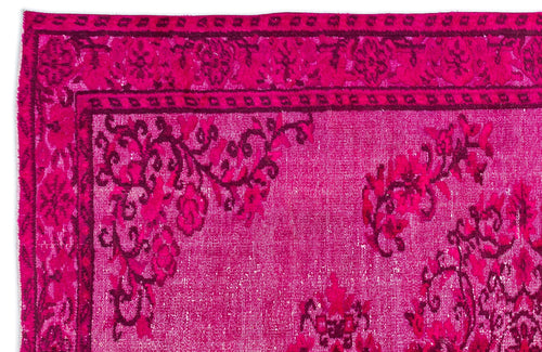 Purplea Pink Vintage Wool Handmade Area Rug 5'11" x 8'9"