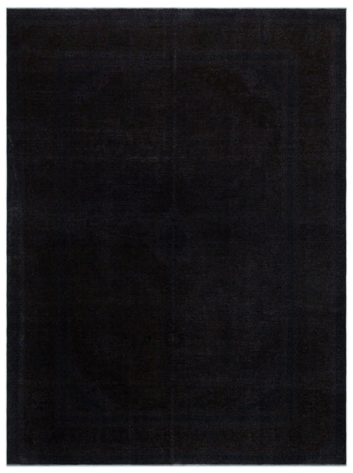 Epir Black Vintage Wool Handmade Area Rug 9'8" x 12'11"