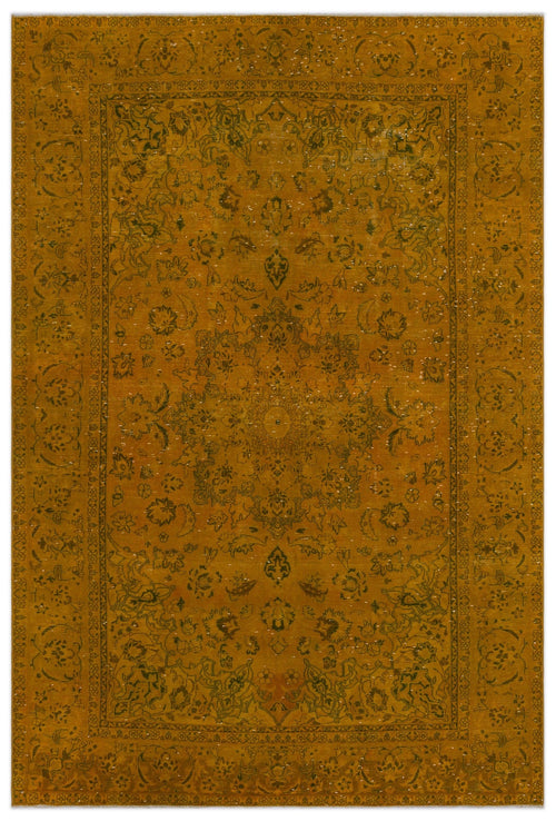 Epir Yellow Vintage Wool Handmade Area Rug 7'5" x 10'9"