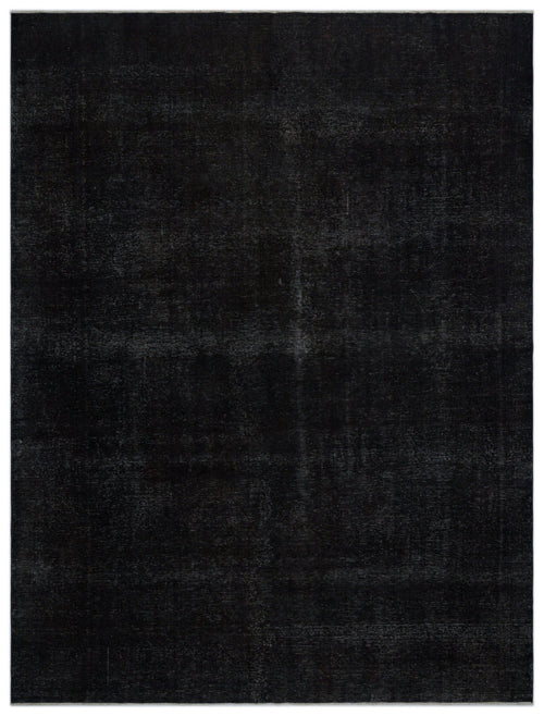 Epir Black Vintage Wool Handmade Area Rug 9'11" x 12'10"