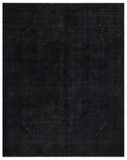 Epir Black Vintage Wool Handmade Area Rug 9'4" x 12'0"