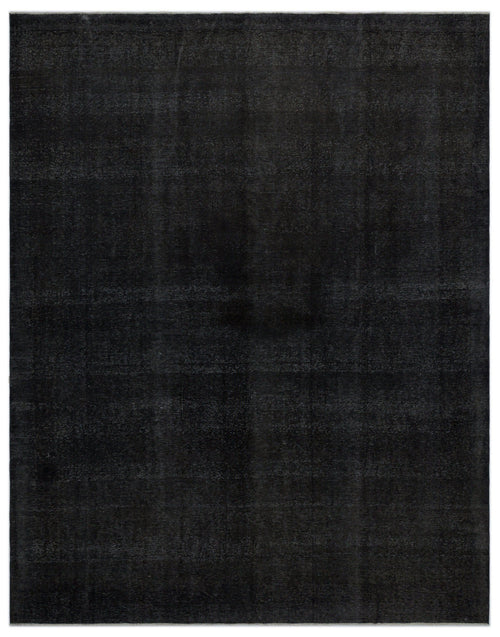 Epir Black Vintage Wool Handmade Area Rug 9'11" x 12'6"