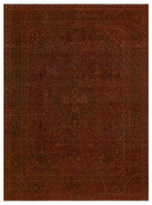Epir Brown Vintage Wool Handmade Area Rug 9'5" x 12'7"