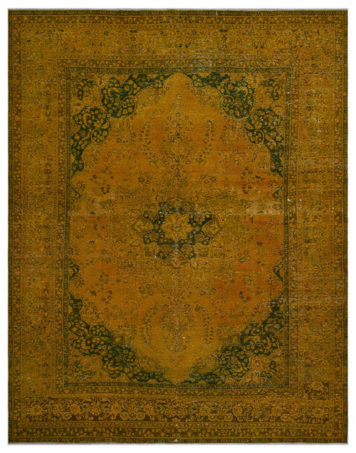 Epir Yellow Vintage Wool Handmade Area Rug 9'9" x 12'6"