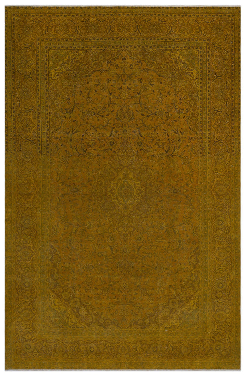 Epir Yellow Vintage Wool Handmade Area Rug 9'3" x 14'2"