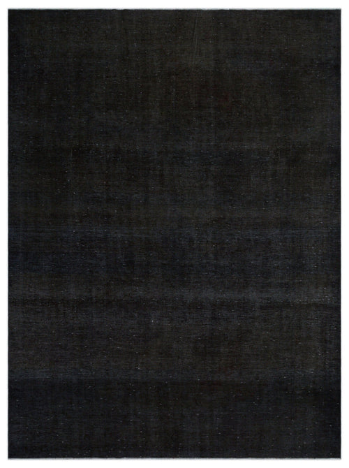 Epir Black Vintage Wool Handmade Area Rug 9'8" x 13'0"