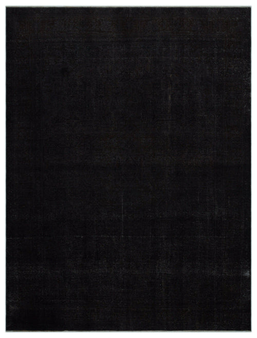 Epir Black Vintage Wool Handmade Area Rug 9'8" x 12'6"