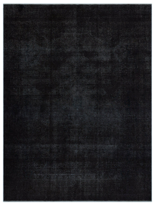 Epir Black Vintage Wool Handmade Area Rug 9'0" x 12'6"