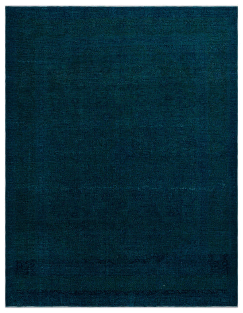 Epir Navy Vintage Wool Handmade Area Rug 9'8" x 12'10"
