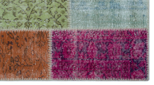 Iskece 24626 Beige Patchwork Wool Handmade Area Rug 2'7" x 4'11"