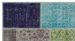 Iskece 24626 Beige Patchwork Wool Handmade Area Rug 2'7" x 4'11"