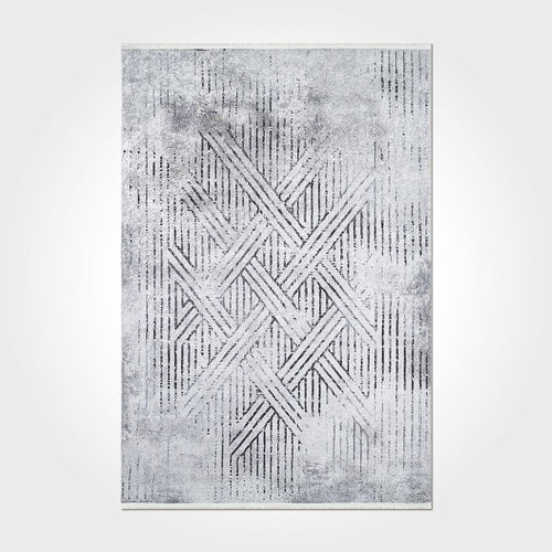 Geometric Area Rug – Washable Non Slip Chenille Cotton Rug for Living Room