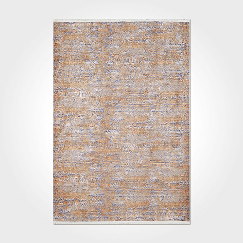 Vintage Chenille Area Rug - Washable Non Slip Cotton Polyester Rug | Flatweave Brown