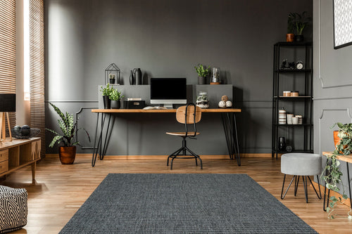 Modern Cotton Kilim - Anthracite Woven Kilim Carpet | Non Slip Soft Texture Rug