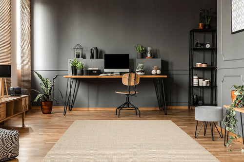 Modern Cotton Kilim Woven Kilim Carpet - Cream Area Rug | Non Slip Flatweave