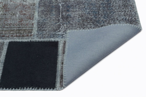 Iskece Grey Vintage Wool Handmade Area Rug 6'3" x 9'4"