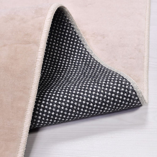 Natural Latex Area Rug – Flat Knitted Cream Rug with Non Slip 9 mm Pile