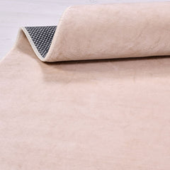 Natural Latex Area Rug – Flat Knitted Cream Rug with Non Slip 9 mm Pile