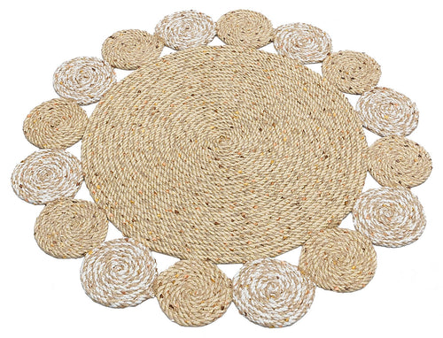 Cary Beige Modern Cotton Jute Rug