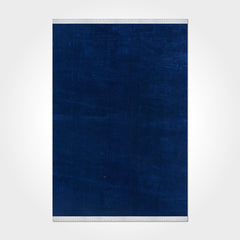 Natural Latex Area Rug – Navy Blue Modern Non Slip Latex Rug 9 mm Pile